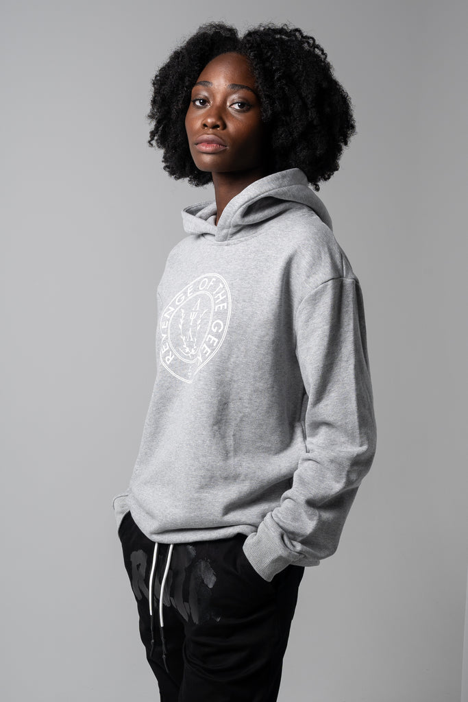 Rotg grey classic crest hoodie